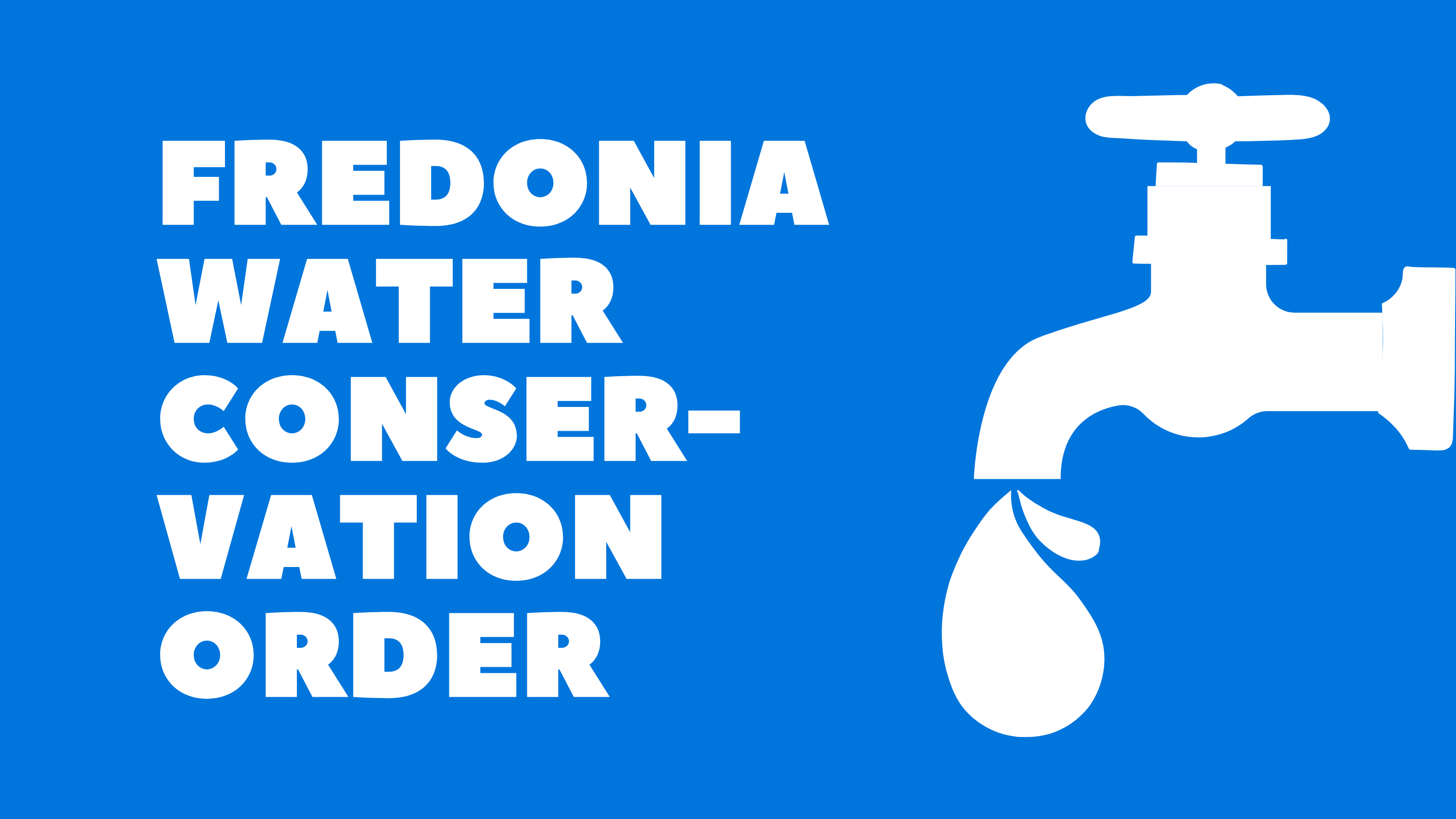 Fredonia Water Customers Urged to Conserve Amid Potential Boil Order