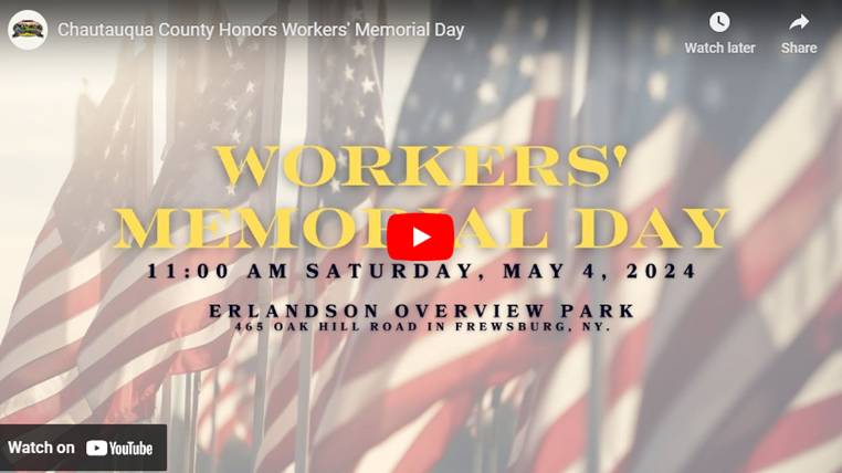 Chautauqua County Honors Workers’ Memorial Day