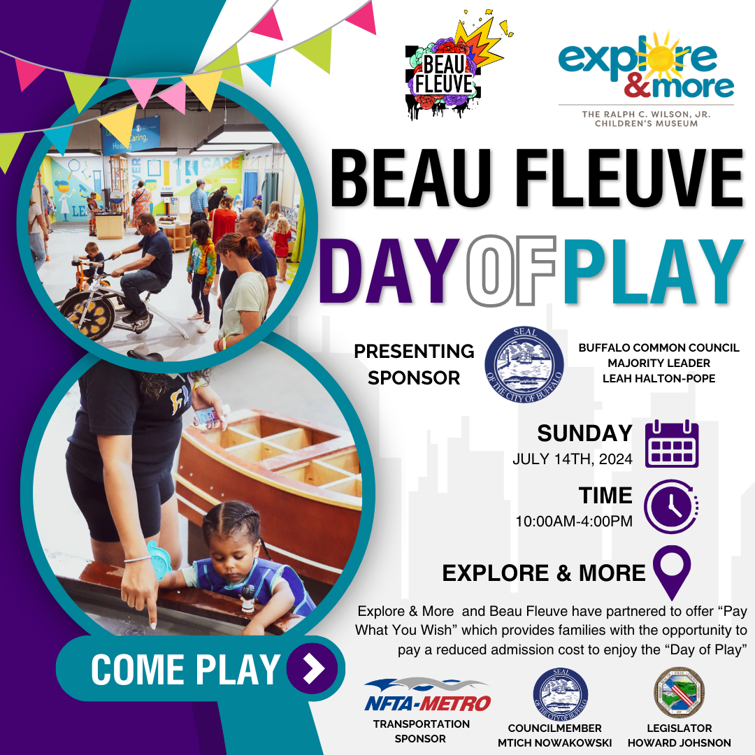 Explore & More Children’s Museum and Beau Fleuve Partner for ‘Day of Play’ on July 14, 2024
