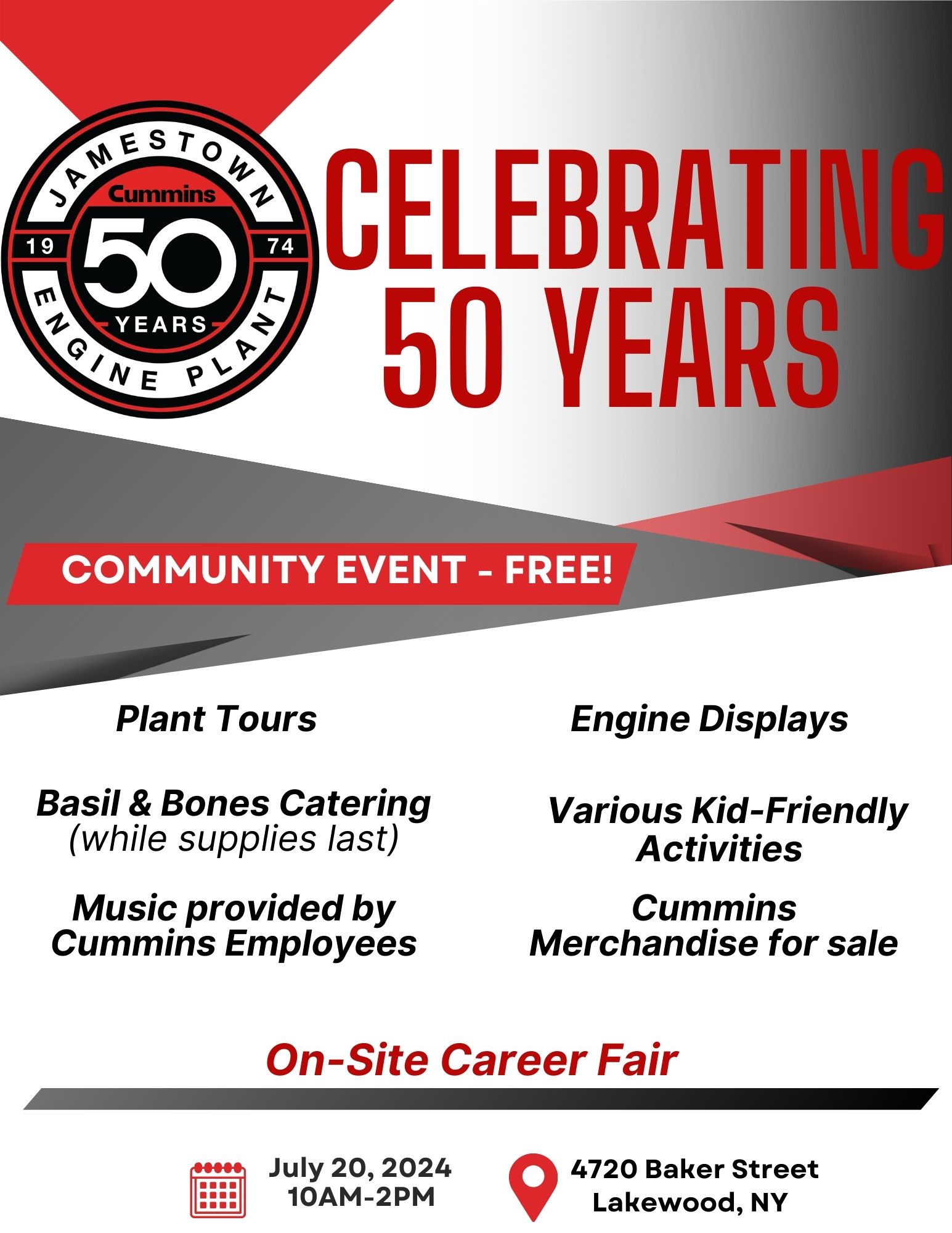 Cummins Jamestown Engine Plant Celebrates 50 Years with Community Open House