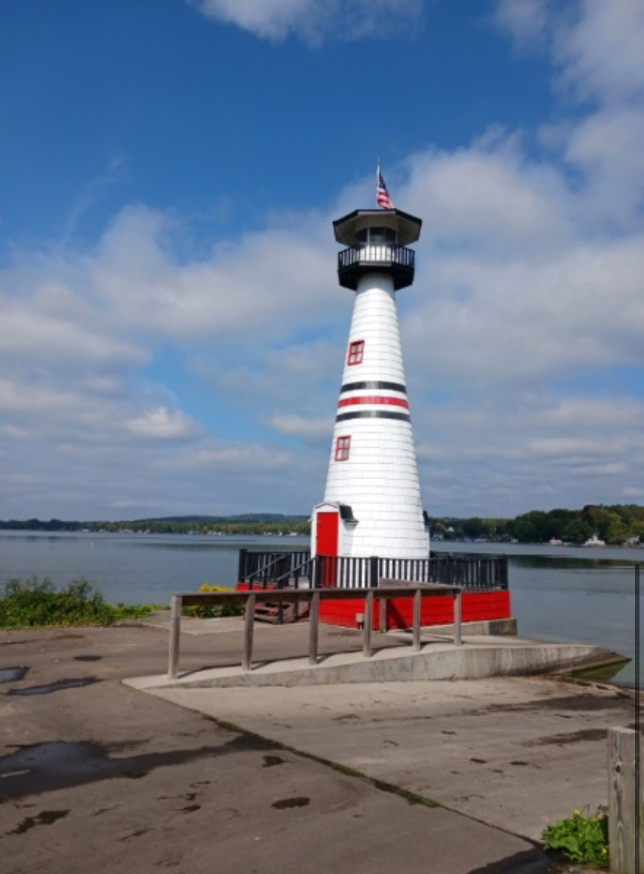 Volunteers Help Mayor Schrecengost Give Celoron Lighthouse a New Look