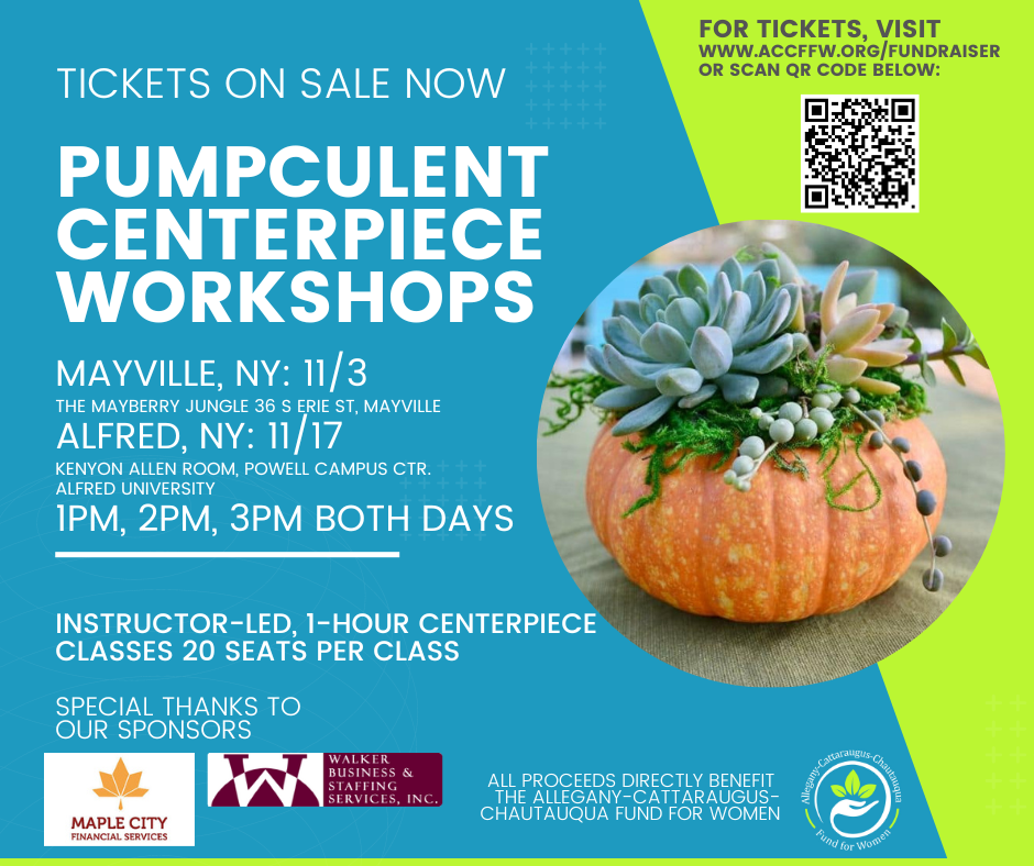 Create Community and Celebrate Gratitude: Join the Allegany-Cattaraugus-Chautauqua Fund for Women’s Fall Fundraiser