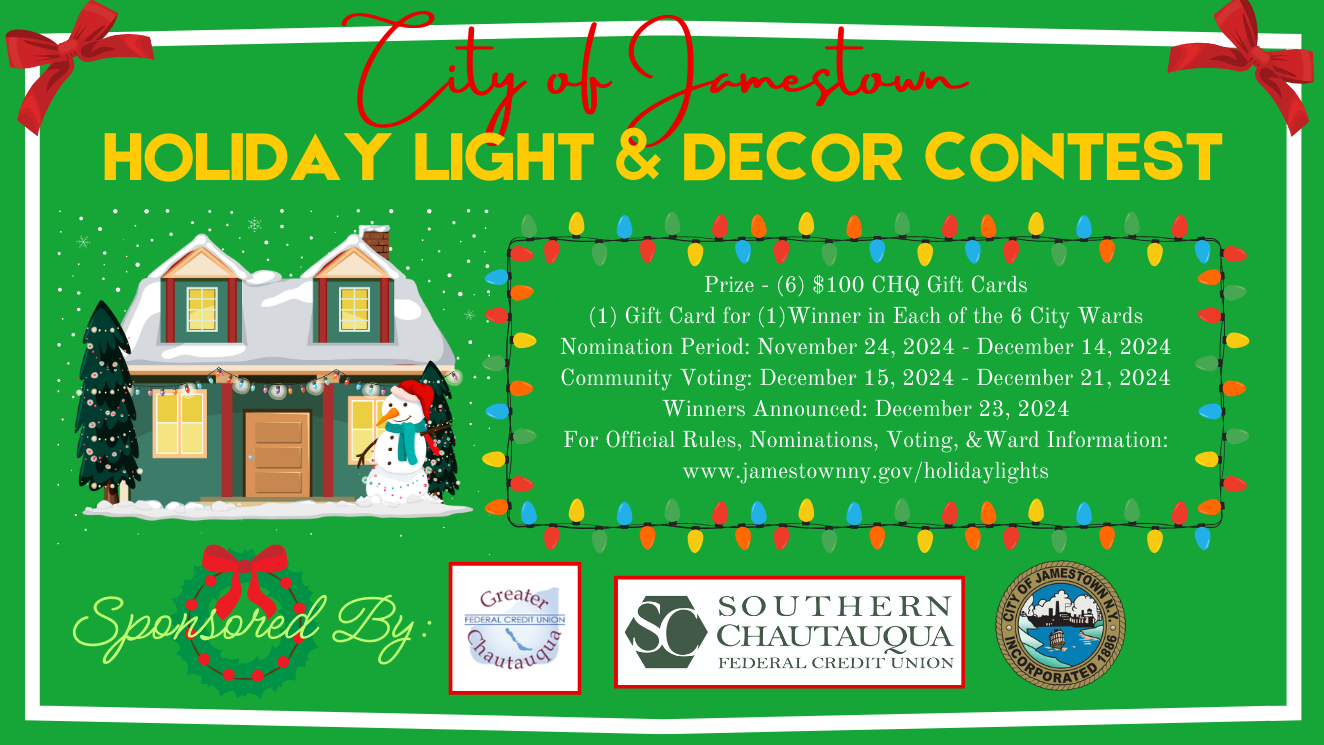 Jamestown Lights Up the Season: Enter the 2024 Holiday Lights Contest for a Chance to Win Big!