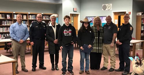 Two Roy-Hart Students Honored for Life-Saving Actions in Bus Emergency