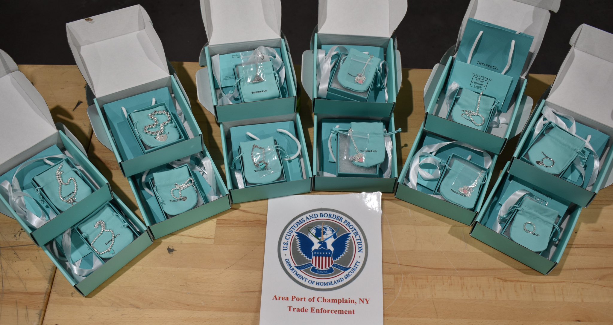 CBP Officers Seize Nearly $30K in Counterfeit Tiffany & Co. Jewelry at Champlain Port