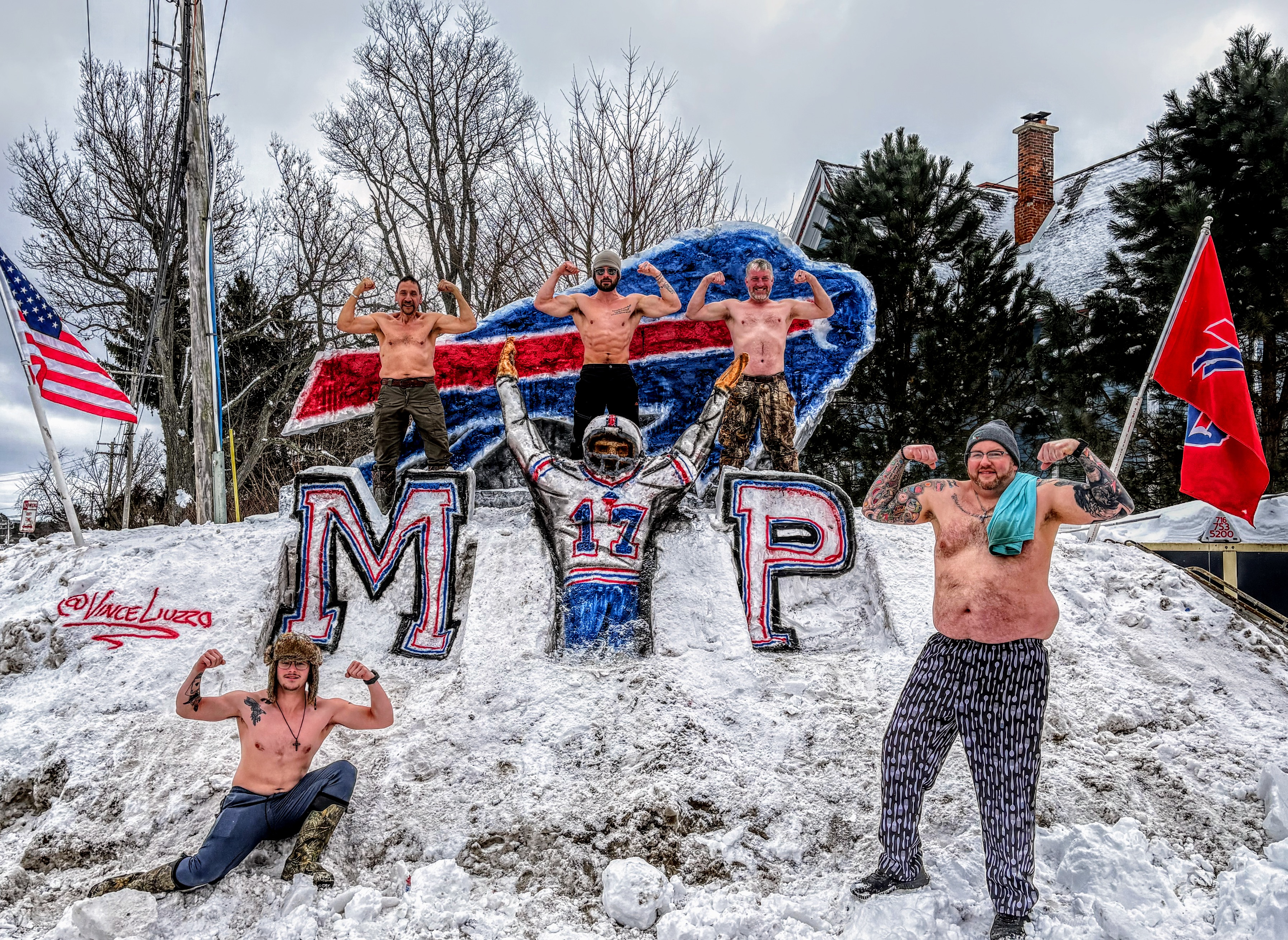 Built For Bill-ievers: Vince Liuzzo Unveils Newest Snow Sculpture Collaboration With Andriaccio’s