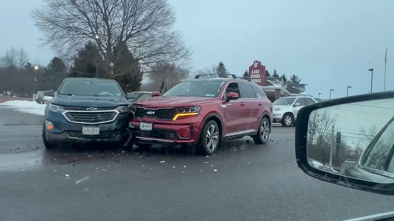 Car Crash In Between McDonald’s and Burger King in Lakewood