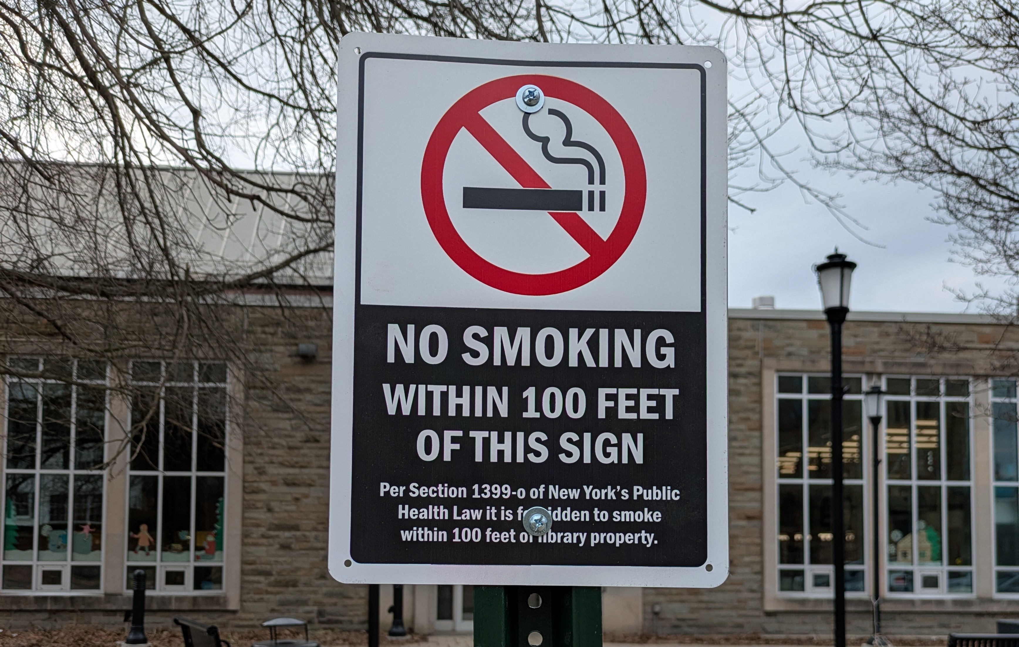 Smoke-Free Zone: James Prendergast Library Enforces NY Public Health Law