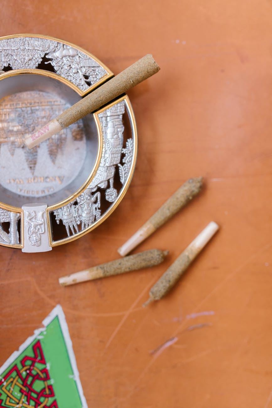 joints on an ashtray
